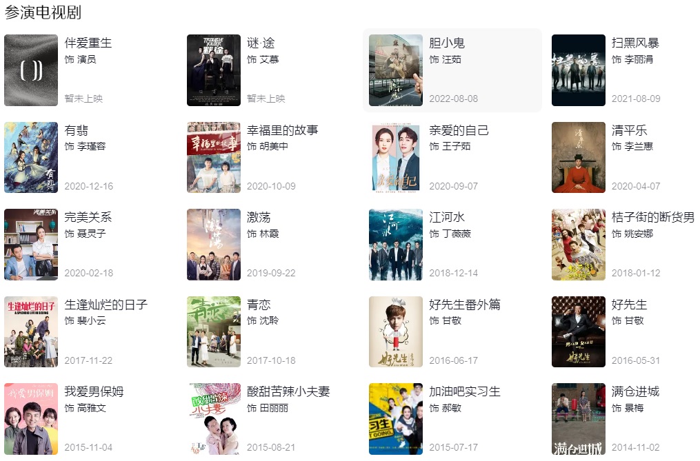 車曉參演的電視劇